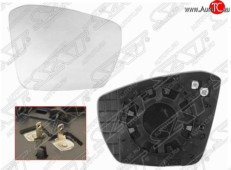 489 р. Правое полотно зеркала SAT (с обогревом) Skoda Octavia A7 дорестайлинг лифтбэк (2012-2017)  с доставкой в г. Майкоп