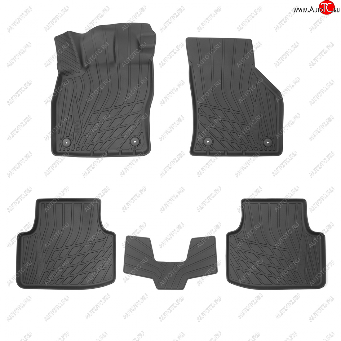 2 349 р. Коврики салона Norplast Lidec (литьевые)  Skoda Octavia  A7 (2012-2020) дорестайлинг лифтбэк, дорестайлинг универсал, рестайлинг лифтбэк, рестайлинг универсал  с доставкой в г. Майкоп