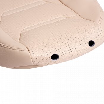 10 299 р. Чехлы для сидений (комплектация Ambition без подлокот-ка) Lord Autofashion Турин 2 (экокожа)  Skoda Octavia  A7 (2012-2020) дорестайлинг лифтбэк, дорестайлинг универсал, рестайлинг лифтбэк, рестайлинг универсал (Бежевый/Бежевый/Бежевый/Бежевый)  с доставкой в г. Майкоп. Увеличить фотографию 4