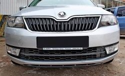 1 899 р. Накладка на передний бампер Sport Skoda Rapid NH3 дорестайлинг лифтбэк (2012-2017) (Текстурный пластик, Неокрашенная)  с доставкой в г. Майкоп. Увеличить фотографию 10