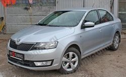 1 899 р. Накладка на передний бампер Sport Skoda Rapid NH3 дорестайлинг лифтбэк (2012-2017) (Текстурный пластик, Неокрашенная)  с доставкой в г. Майкоп. Увеличить фотографию 5