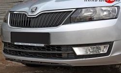 1 899 р. Накладка на передний бампер Sport Skoda Rapid NH3 дорестайлинг лифтбэк (2012-2017) (Текстурный пластик, Неокрашенная)  с доставкой в г. Майкоп. Увеличить фотографию 9