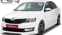 5 999 р. Накладка на передний бампер CSR style Skoda Rapid NH3 дорестайлинг лифтбэк (2012-2017) (Неокрашенная)  с доставкой в г. Майкоп. Увеличить фотографию 2