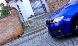 6 299 р. Накладка на передний бампер Splitter Skoda Rapid NH3 дорестайлинг лифтбэк (2012-2017) (Неокрашенная)  с доставкой в г. Майкоп. Увеличить фотографию 2