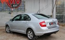 1 199 р. Накладка защитная на задний бампер Style  Skoda Rapid ( NH3,  NH1) (2012-2017) дорестайлинг лифтбэк, хэтчбэк дорестайлинг (Глянец)  с доставкой в г. Майкоп. Увеличить фотографию 4