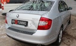 1 199 р. Накладка защитная на задний бампер Style  Skoda Rapid ( NH3,  NH1) (2012-2017) дорестайлинг лифтбэк, хэтчбэк дорестайлинг (Глянец)  с доставкой в г. Майкоп. Увеличить фотографию 5