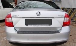 1 199 р. Накладка защитная на задний бампер Style  Skoda Rapid ( NH3,  NH1) (2012-2017) дорестайлинг лифтбэк, хэтчбэк дорестайлинг (Глянец)  с доставкой в г. Майкоп. Увеличить фотографию 8