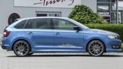 9 649 р. Пороги накладки R-Style Skoda Rapid NH3 дорестайлинг лифтбэк (2012-2017) (Неокрашенные)  с доставкой в г. Майкоп. Увеличить фотографию 4