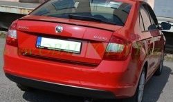 3 499 р. Лип спойлер CT Skoda Rapid NH3 дорестайлинг лифтбэк (2012-2017) (Неокрашенный)  с доставкой в г. Майкоп. Увеличить фотографию 3