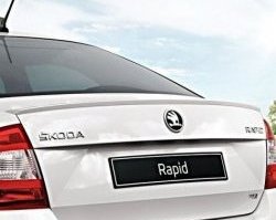 3 499 р. Лип спойлер CT Skoda Rapid NH3 дорестайлинг лифтбэк (2012-2017) (Неокрашенный)  с доставкой в г. Майкоп. Увеличить фотографию 6