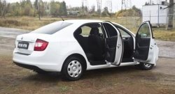 2 149 р. Накладки на порожки автомобиля RA Skoda Rapid NH3 дорестайлинг лифтбэк (2012-2017) (Комплект (передние+задние))  с доставкой в г. Майкоп. Увеличить фотографию 4