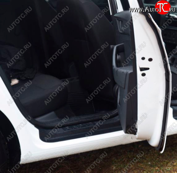 939 р. Накладки порожков салона RA Skoda Rapid NH3 дорестайлинг лифтбэк (2012-2017) (Задние)  с доставкой в г. Майкоп