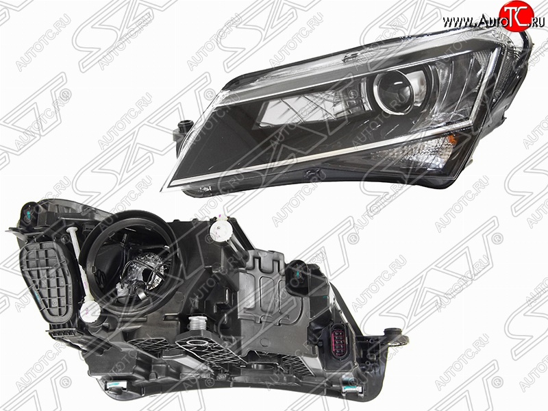 11 699 р. Левая фара SAT Skoda Superb B8 (3V) лифтбэк дорестайлинг (2015-2019)  с доставкой в г. Майкоп