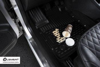 2 899 р. Комплект 3D ковриков салона Element (полиуретан) Skoda Superb B8 (3V) лифтбэк дорестайлинг (2015-2019) (Черные)  с доставкой в г. Майкоп. Увеличить фотографию 2