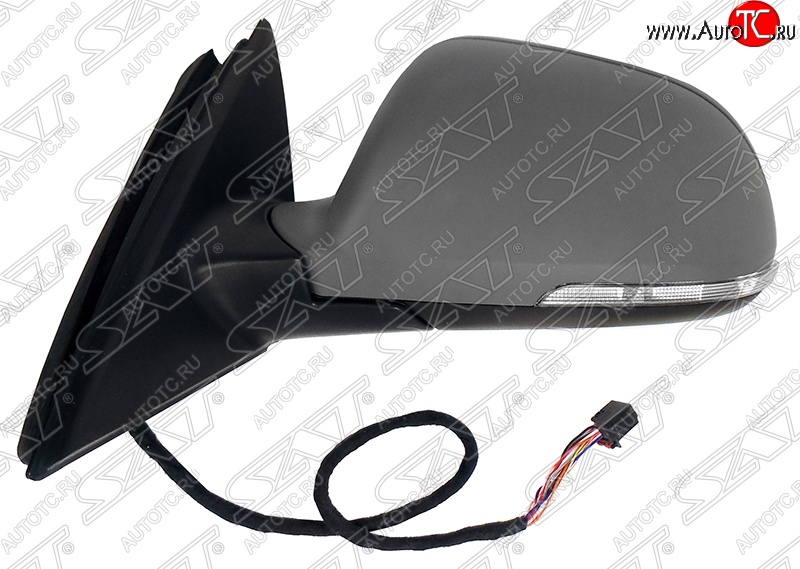 9 699 р. Боковое левое зеркало заднего вида (подсветка/обогрев/поворотник) SAT  Skoda Superb ( B6 (3T),  B6 (3T5),  (B6) 3T) (2008-2015) лифтбэк дорестайлинг, универсал доресталийнг, лифтбэк рестайлинг, универсал рестайлинг (Неокрашенное)  с доставкой в г. Майкоп