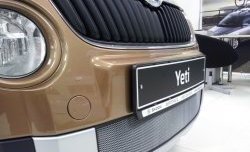 2 199 р. Сетка на бампер Russtal (хром) Skoda Yeti (2009-2013)  с доставкой в г. Майкоп. Увеличить фотографию 2