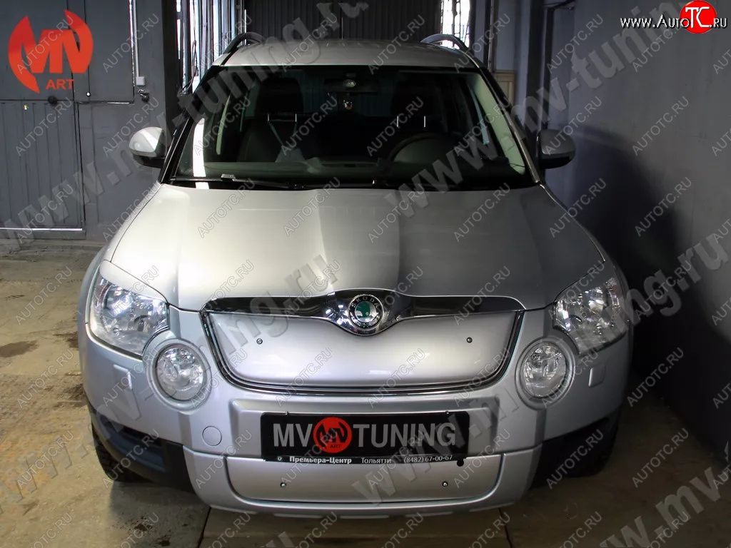 4 999 р. Зимние заглушки (верхняя и нижняя) MV-Tuning  Skoda Yeti (2009-2013) (Неокрашенная)  с доставкой в г. Майкоп
