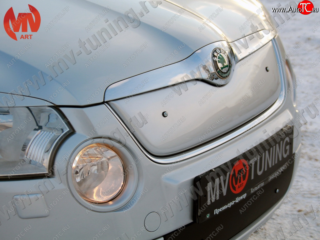 2 699 р. Зимняя заглушка решётки радиатора MV-Tuning (верхняя)  Skoda Yeti (2009-2013) (Глянец под покраску, Неокрашенная)  с доставкой в г. Майкоп