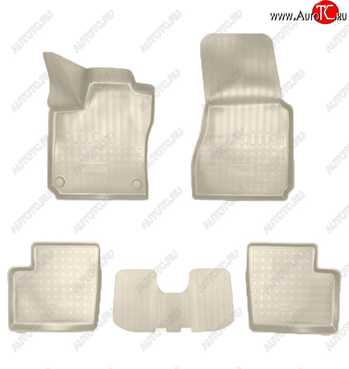 2 179 р. Коврики салонные Noplast (3D)  Smart Fortwo  C451 (2006-2015) 3 дв. (Бежевые)  с доставкой в г. Майкоп