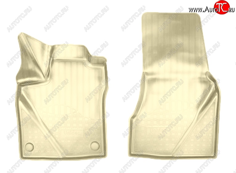 2 179 р. Коврики салонные Noplast (3D)  Smart Fortwo  C453 (2014-2025) хэтчбэк 3 дв. рестайлинг (Бежевые)  с доставкой в г. Майкоп