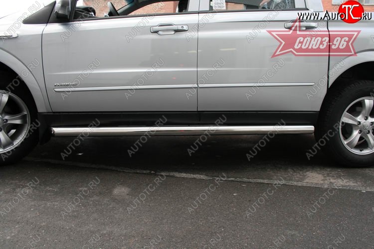 15 434 р. Защита порогов Souz-96 (d76) SSANGYONG Actyon Sport (2006-2011)  с доставкой в г. Майкоп