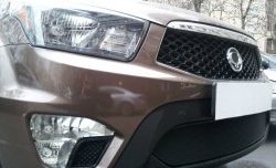 1 469 р. Сетка на бампер Russtal (черная) SSANGYONG Actyon Sport (2012-2025)  с доставкой в г. Майкоп. Увеличить фотографию 3