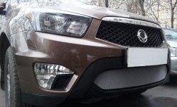 1 539 р. Сетка на бампер Russtal (хром) SSANGYONG Actyon Sport (2012-2025)  с доставкой в г. Майкоп. Увеличить фотографию 2