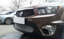 1 539 р. Сетка на бампер Russtal (хром) SSANGYONG Actyon Sport (2012-2025)  с доставкой в г. Майкоп. Увеличить фотографию 3