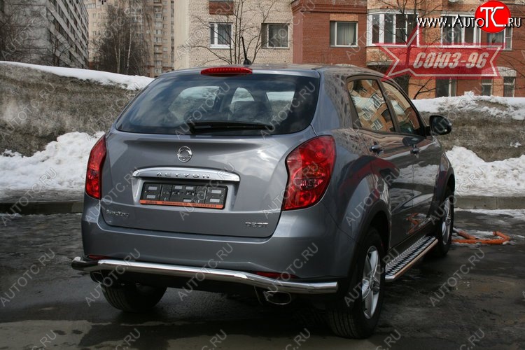 12 194 р. Защита заднего бампера (d60) волна Souz-96 SSANGYONG Actyon дорестайлинг (2010-2013)  с доставкой в г. Майкоп