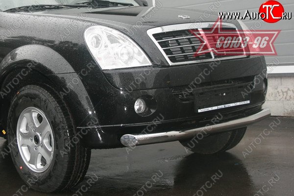 12 239 р. Защита переднего бампера одинарная Souz-96 (d76) SSANGYONG Rexton Y250 (2006-2012)  с доставкой в г. Майкоп