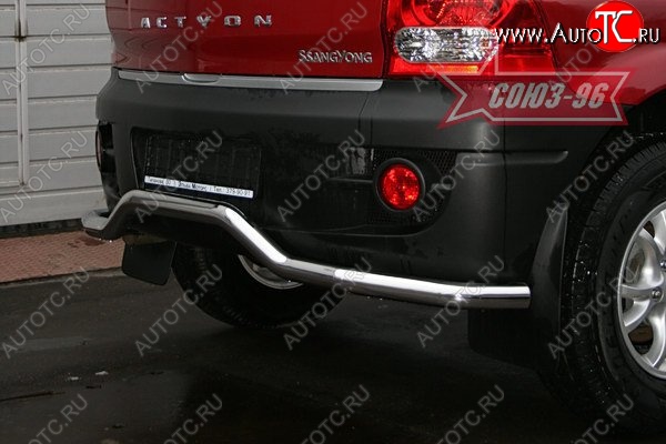 8 279 р. Защита заднего бампера Souz-96 (d60) SSANGYONG Actyon 1 (2006-2010)  с доставкой в г. Майкоп