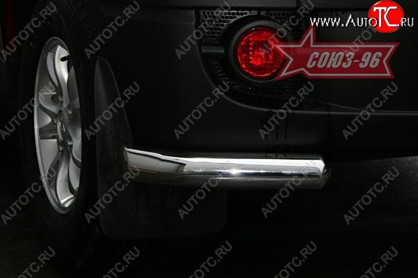 9 539 р. Защита заднего бампера из уголков Souz-96 (d76) SSANGYONG Actyon 1 (2006-2010)  с доставкой в г. Майкоп