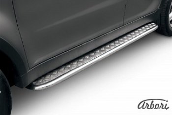 Защита штатных порогов с листом Arbori SSANGYONG Actyon дорестайлинг (2010-2013)