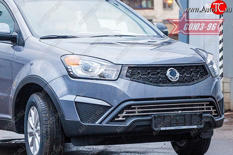 8 414 р. Декоративный элемент воздухозаборника Souz-96 (d16) SSANGYONG Actyon рестайлинг (2013-2021)  с доставкой в г. Майкоп