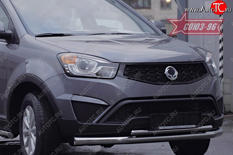 15 614 р. Защита переднего бампера двойная Souz-96 (d76/42) SSANGYONG Actyon рестайлинг (2013-2021)  с доставкой в г. Майкоп