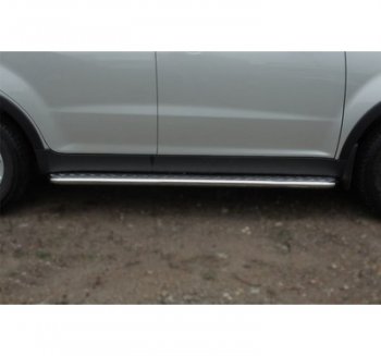 35 549 р. Широкая защита порогов с трубой диаметром 42 мм SLITKOFF v3  SSANGYONG Actyon (2010-2013) дорестайлинг  с доставкой в г. Майкоп. Увеличить фотографию 2