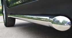 70 999 р. Защита порогов из круглой трубы диаметром 63 мм Russtal SSANGYONG Actyon дорестайлинг (2010-2013) (Защита порогов с со скосами на торцах (вариант 1))  с доставкой в г. Майкоп. Увеличить фотографию 3
