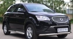 24 649 р. Широкая защита порогов SLITKOFF  SSANGYONG Actyon (2010-2013) дорестайлинг  с доставкой в г. Майкоп. Увеличить фотографию 4