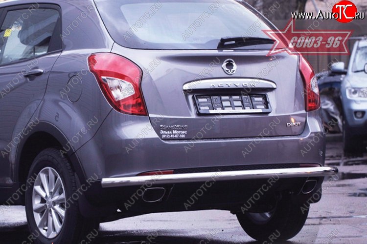 11 789 р. Защита заднего бампера с диаметром трубы 60мм Souz-96 SSANGYONG Actyon рестайлинг (2013-2021)  с доставкой в г. Майкоп