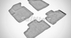 Износостойкие коврики в салон SeiNtex Premium 3D 4 шт. (ворсовые, серые) SSANGYONG Actyon (2010-2013) дорестайлинг