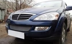 1 539 р. Сетка на бампер Russtal (хром) SSANGYONG Kyron дорестайлинг (2005-2007)  с доставкой в г. Майкоп. Увеличить фотографию 3