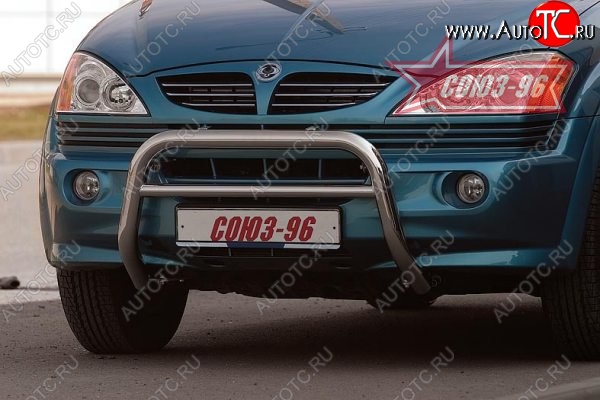 10 844 р. Защита переднего бампера Souz-96 (d60) SSANGYONG Kyron дорестайлинг (2005-2007)  с доставкой в г. Майкоп