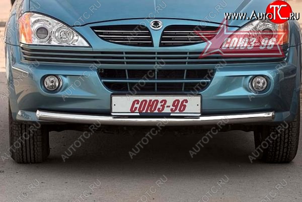 9 989 р. Защита переднего бампера одинарная Souz-96 (d60) SSANGYONG Kyron дорестайлинг (2005-2007)  с доставкой в г. Майкоп