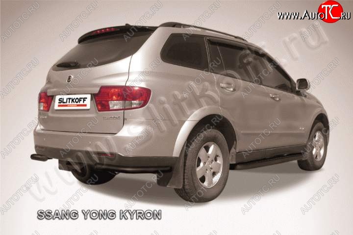 5 399 р. Уголки d57  SSANGYONG Kyron (2005-2007) дорестайлинг (Цвет: серебристый)  с доставкой в г. Майкоп