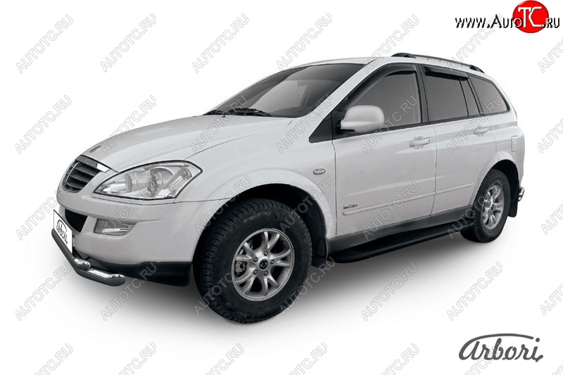 11 609 р. Порожки для ног Arbori Optima Black SSANGYONG Kyron рестайлинг (2007-2016)  с доставкой в г. Майкоп