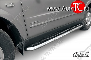 14 579 р. Защита штатных порогов с листом Arbori SSANGYONG Kyron рестайлинг (2007-2016)  с доставкой в г. Майкоп