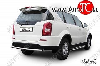 8 549 р. Защита заднего бампера Arbori SSANGYONG Rexton Y290 (2012-2017)  с доставкой в г. Майкоп