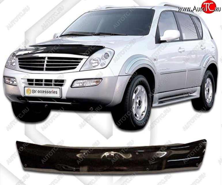 1 999 р. Дефлектор капота CA-Plastic SSANGYONG Rexton Y200 (2001-2006) (Classic черный, Без надписи) с доставкой в г. Майкоп Увеличить фотографию 1 1 999 р. Дефлектор капота CA-Plastic SSANGYONG Rexton Y200 (2001-2006) (Classic черный, Без надписи) с доставкой в г. Майкоп