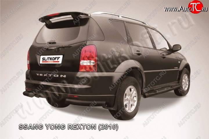 6 949 р. Уголки d76 SSANGYONG Rexton Y250 (2006-2012) (Цвет: серебристый)  с доставкой в г. Майкоп