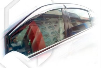 Дефлектора окон CA-Plastic SSANGYONG Rodius  1 (2004-2013) (Classic полупрозрачный, Без хром.молдинга)